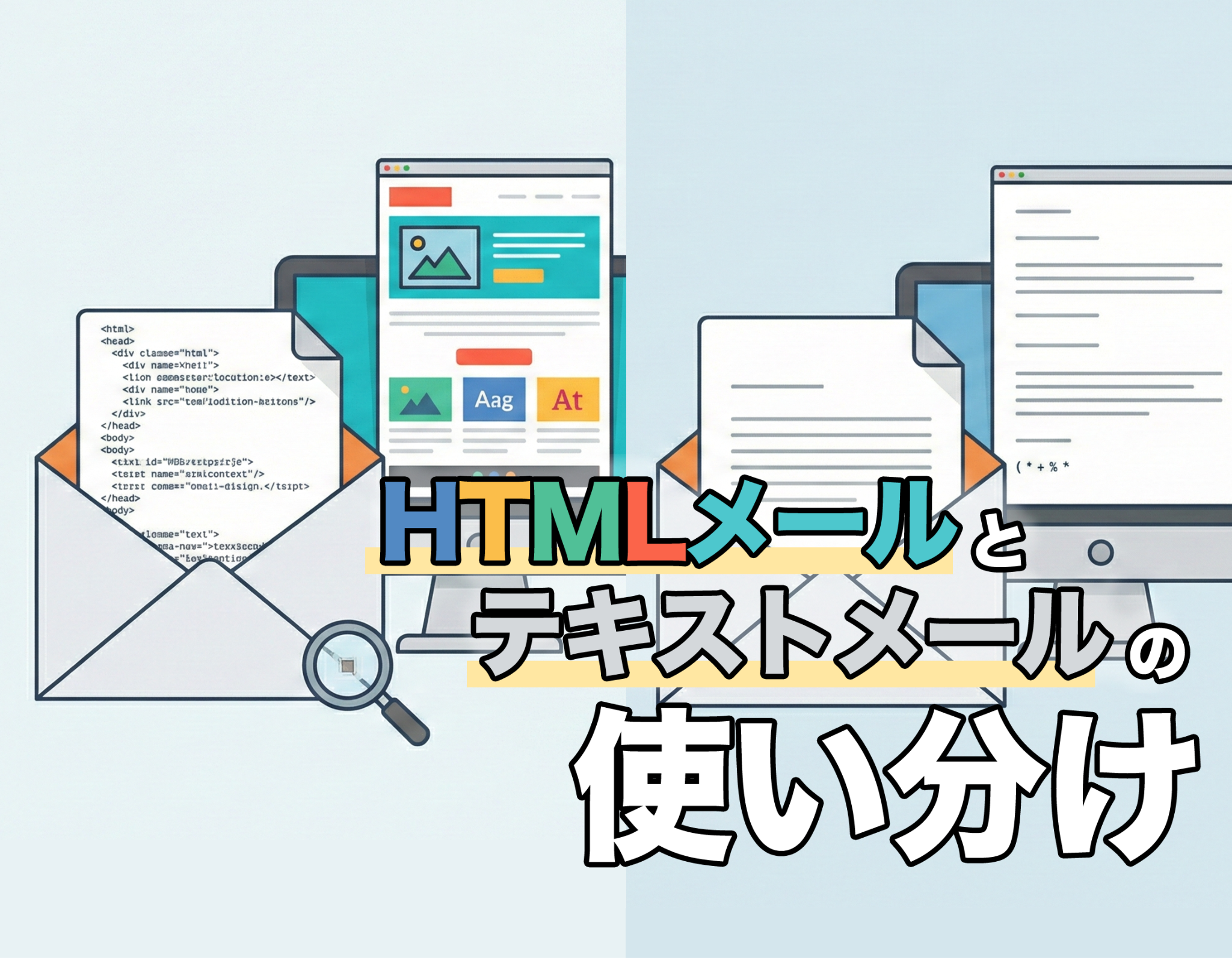 HTMLメールとテキストメールの使い分け完全ガイド